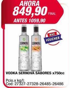 Maxiconsumo Vodka sernova sabores oferta