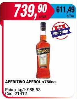 Maxiconsumo Aperitivo aperol oferta