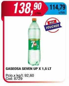 Maxiconsumo Gaseosa seven up oferta