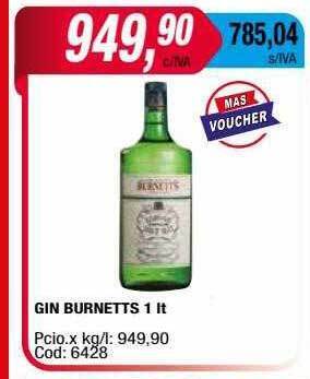 Maxiconsumo Gin burnetts oferta