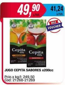 Maxiconsumo Jugo cepita sabores oferta