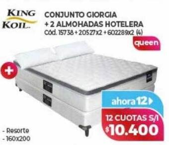 Naldo Lombardi Conjunto giorgia + 2 almohadas hotelera oferta