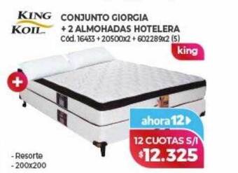 Naldo Lombardi Conjunto giorgia + 2 almohadas hotelera oferta
