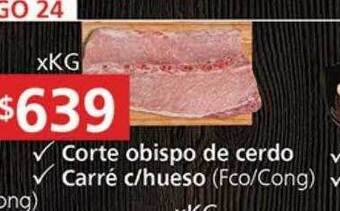 Supermercados Aiello Corte obispo de cerdo carré c hueso oferta