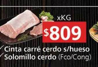 Supermercados Aiello Cinta carré cerdo s hueso solomillo cerdo oferta