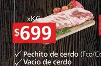 Supermercados Aiello Pechito de cerdo vacio de cerdo oferta
