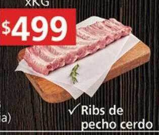Supermercados Aiello Ribs de pecho cerdo oferta