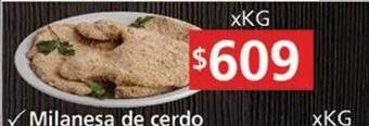 Supermercados Aiello Milanesa de cerdo oferta