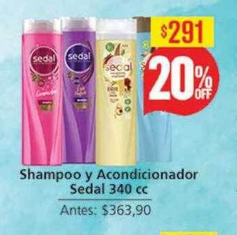 Supermercados Aiello Shampoo y acondicionador sedal oferta