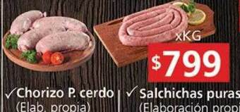 Supermercados Aiello Chorizo p. cerdo salchichas puras oferta