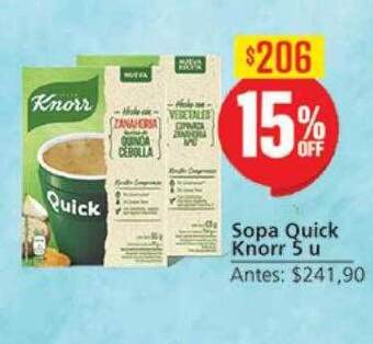 Supermercados Aiello Sopa quick knorr 5 oferta