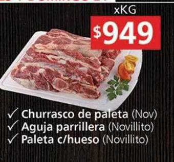 Supermercados Aiello Churrasco de paleta aguja parrillera paleta c hueso oferta