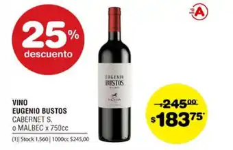 Atomo Conviene Eugenio Bustos Vino x 750cc oferta