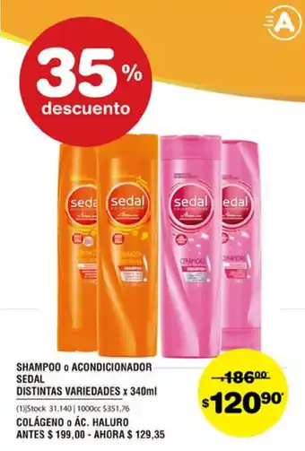 Atomo Conviene Sedal Shampoo o Acondicionador x 340ml oferta