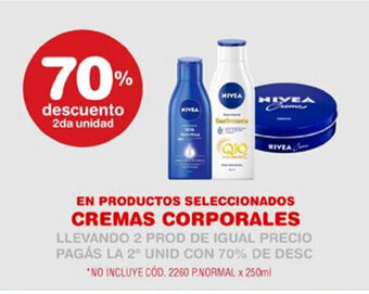 Atomo Conviene 70% descuento, Nivea Cremas Corporales oferta