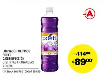 Atomo Conviene Poett Limpiador de Pisos C/Desinfección x 900ml oferta