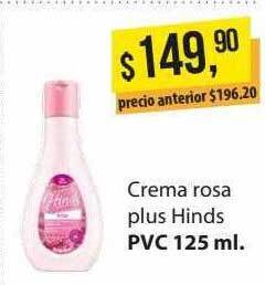 Supermercados Damesco Crema rosa plus hinds oferta