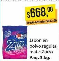 Supermercados Damesco Jabón en polvo regular, matic zorro oferta