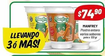 Almacor Manfrey postre entero varios sabores oferta