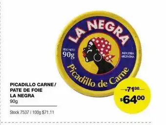 Picadillo carne o pate de foie la negra