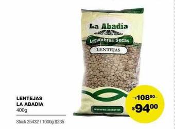 Atomo Conviene Lentejas la abadia oferta