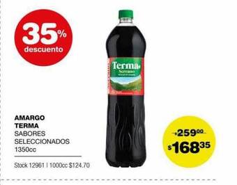 Atomo Conviene Amargo terma sabores seleccionados oferta