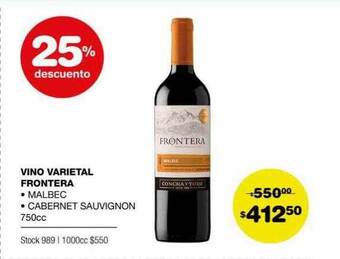 Atomo Conviene Vino varietal frontera oferta