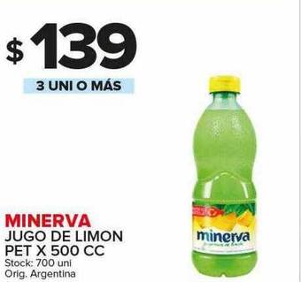Carrefour Maxi Minerva jugo de limon oferta