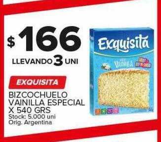 Carrefour Maxi Exquisita bizcochuelo vainilla especial oferta