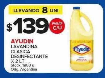 Carrefour Maxi Ayudin lavandina clasica desinfectante oferta