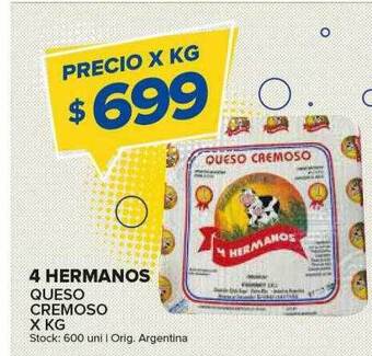 Carrefour Maxi 4 hermanos queso cremoso oferta