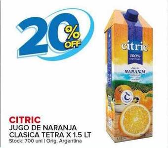 Carrefour Maxi Citric jugo de naranja clasica tetra oferta