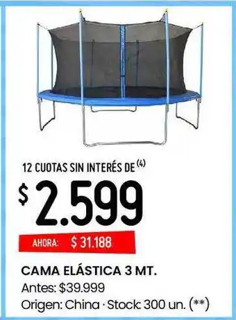 Changomas Cama elástica 3 mt. oferta