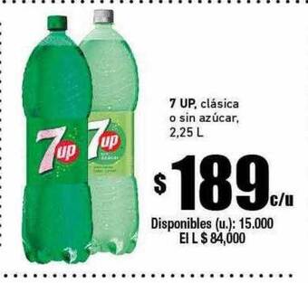 Cooperativa Obrera 7 up clasica o sin azucar oferta