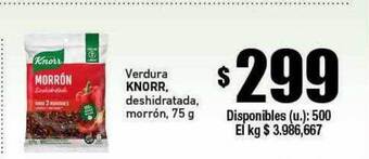 Cooperativa Obrera Verdura knorr deshidratada morrón oferta