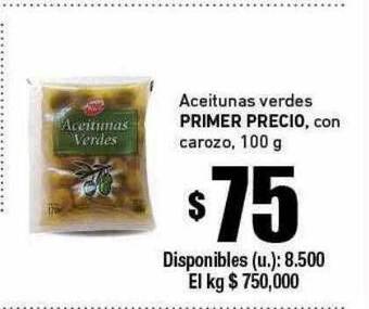 Cooperativa Obrera Aceitunas verdes primer precio con carozo oferta