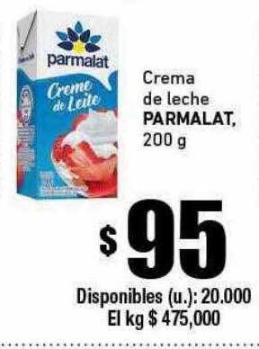 Cooperativa Obrera Crema de leche parmalat oferta