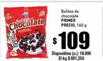 Cooperativa Obrera Bolitas de chocolate primer precio oferta