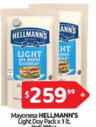 Cordiez Mayonesa hellmann's light doy pack oferta