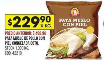 Coto Pata muslo de pollo con piel congelada coto oferta