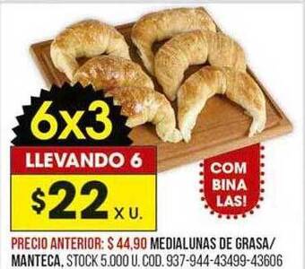 Coto Medialunas de grasa manteca oferta