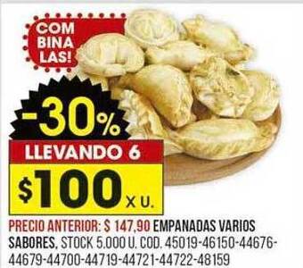 Coto Empanadas varios sabores oferta