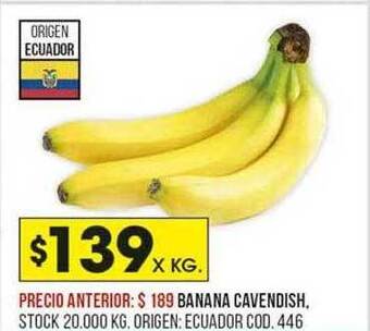 Coto Banana cavendish oferta