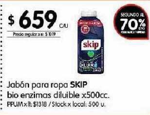 Disco Jabón para ropa skip bio enzimas diluible oferta