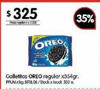 Disco Galletitas oreo regular oferta