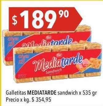 Hergo Galletitas mediatarde sandwich oferta