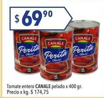 Hergo Tomate entero canale pelado oferta