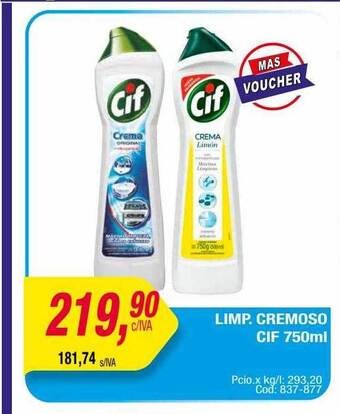 Maxiconsumo Limp. cremoso cif oferta