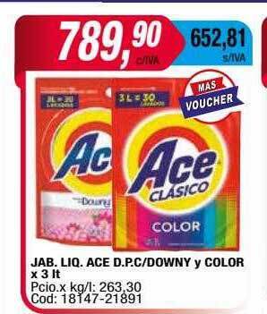 Maxiconsumo Jab. liq. ace d.p.c downy y color oferta