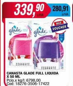 Maxiconsumo Canasta glade full liquida oferta